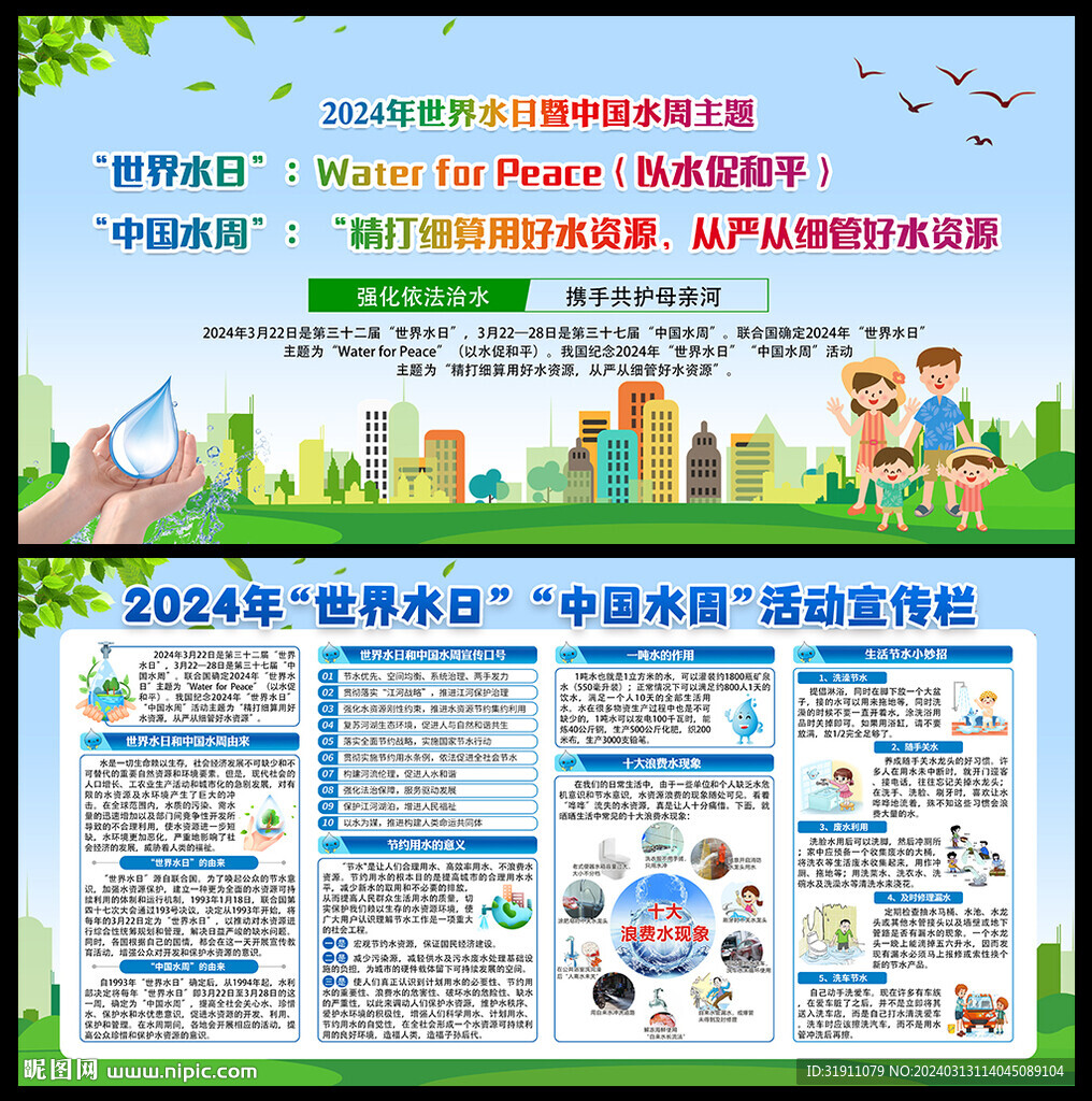 2024年水日主题宣传展板