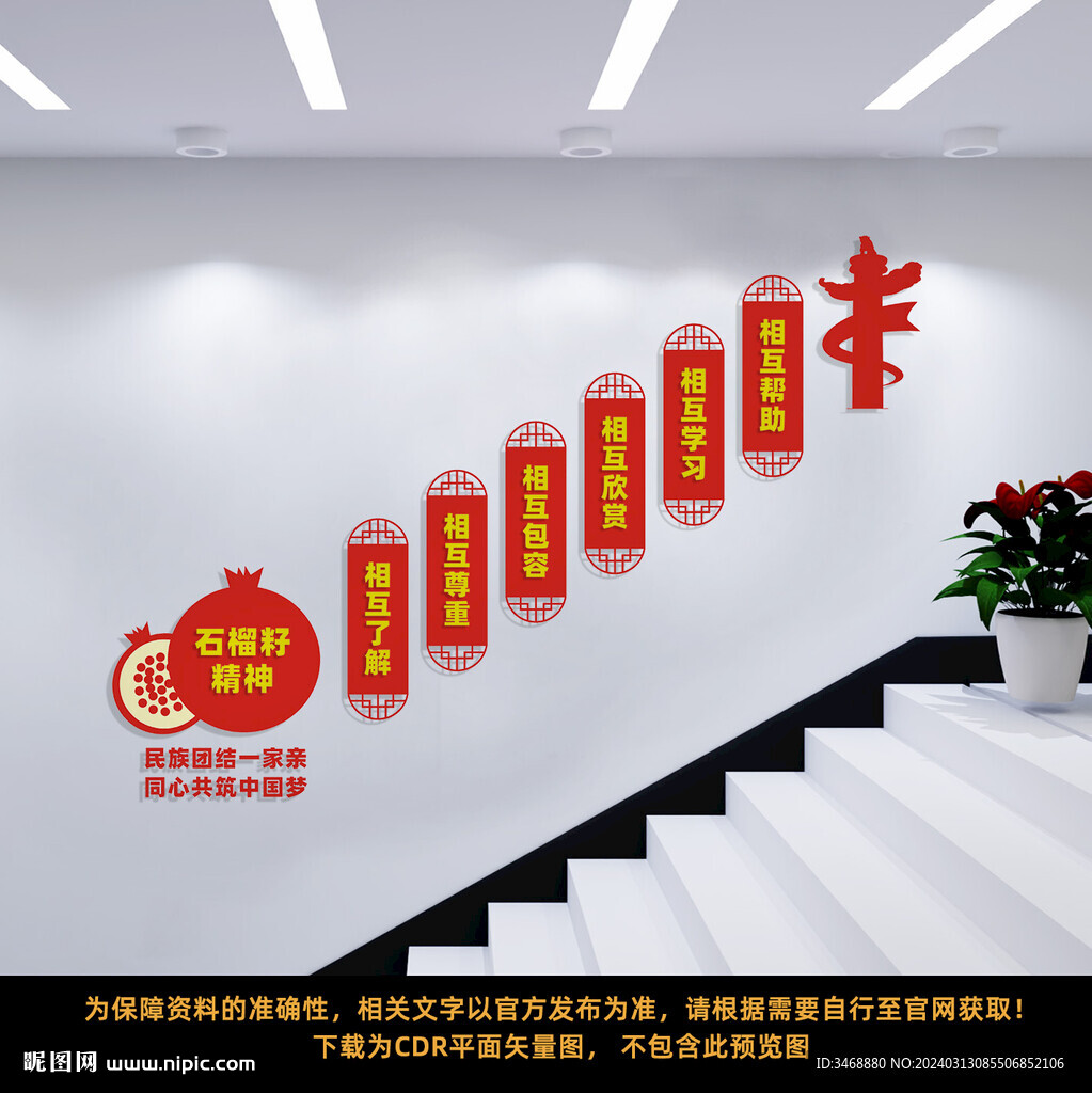民族团结楼梯文化墙