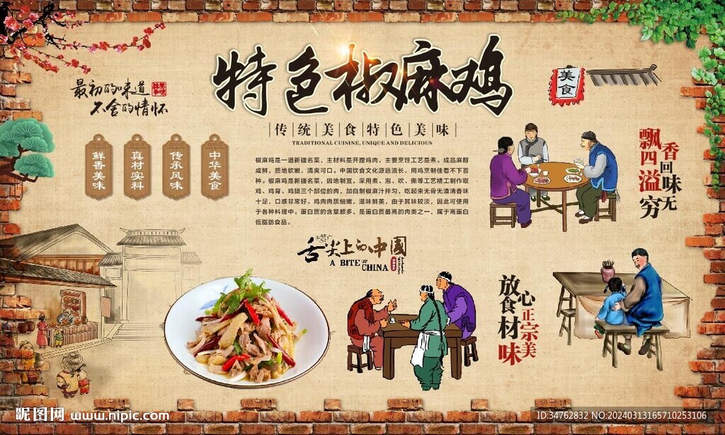 椒麻鸡背景