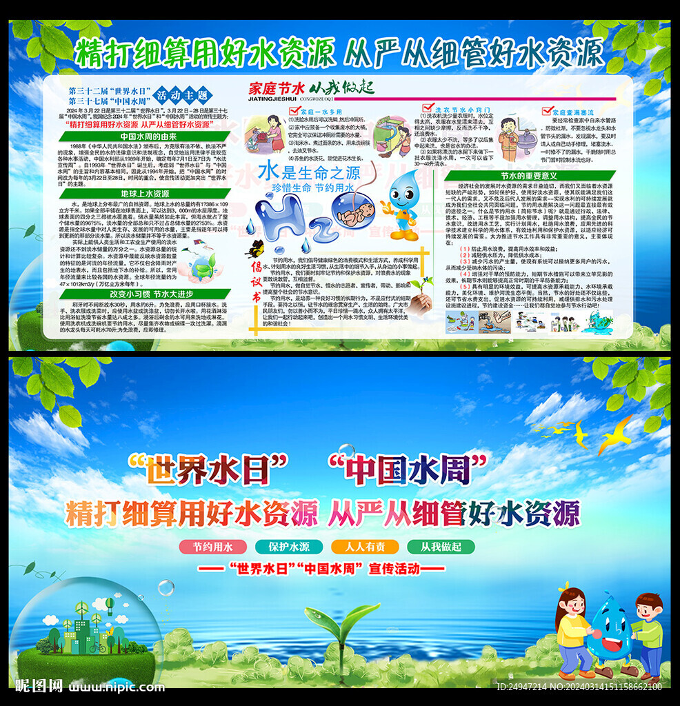 2024年水日主题宣传展板