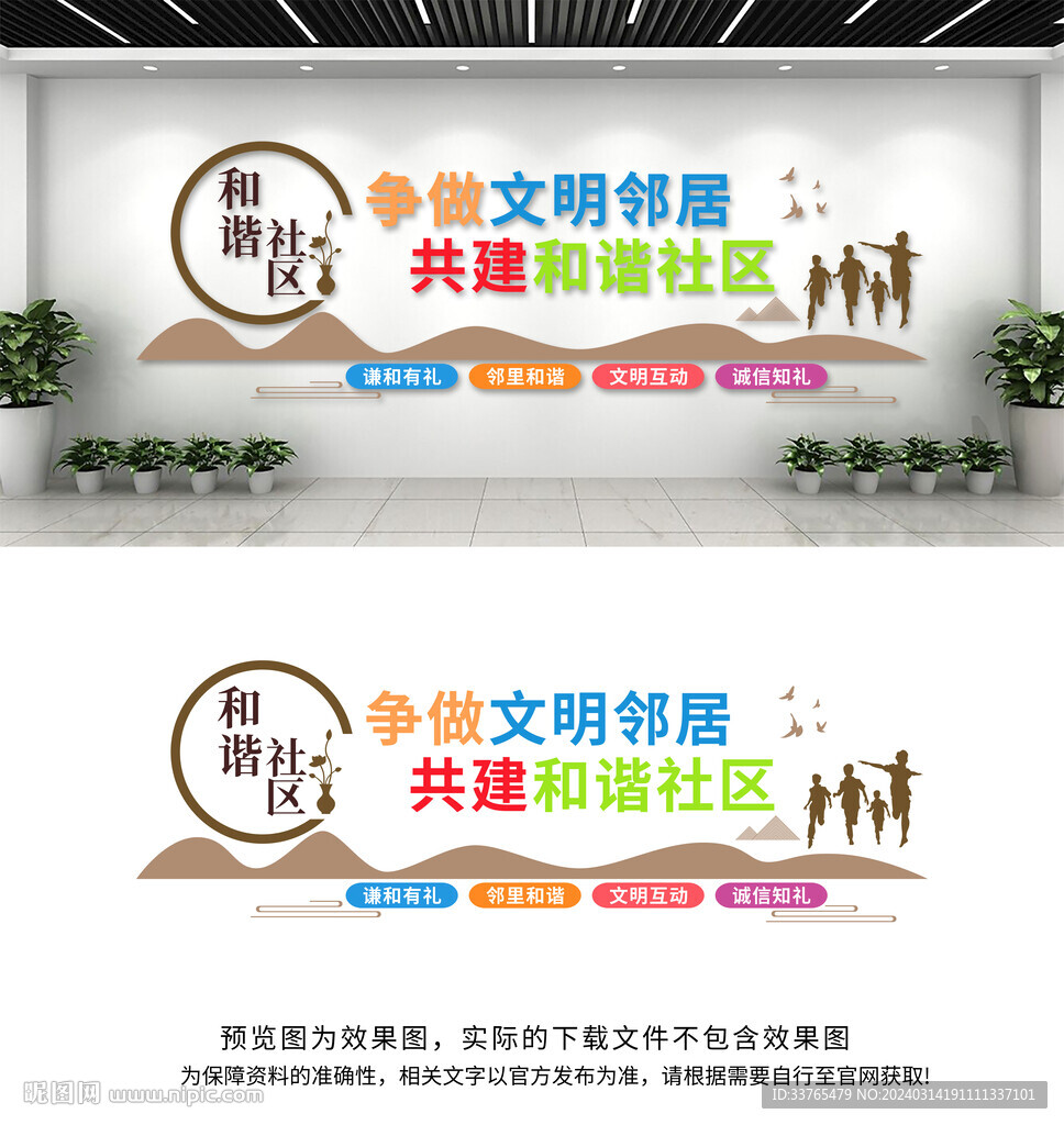 和谐社区文化墙
