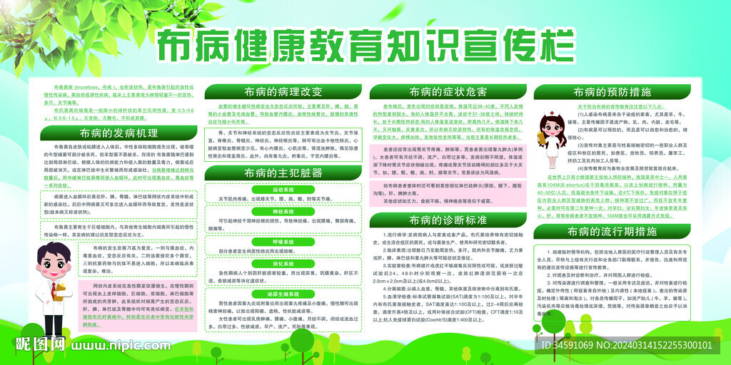 布病健康教育知识宣传栏