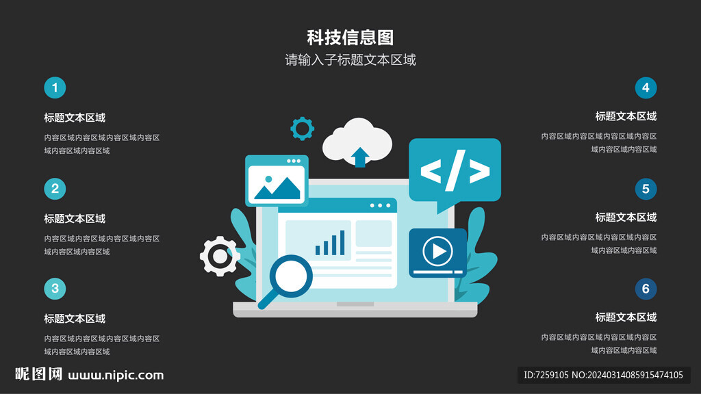 电脑信息图表PPT