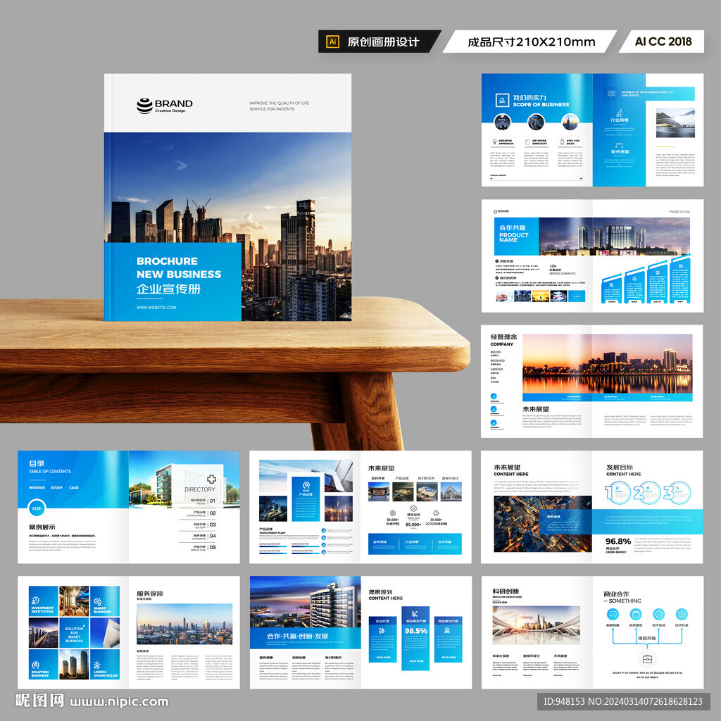 方形招商宣传册