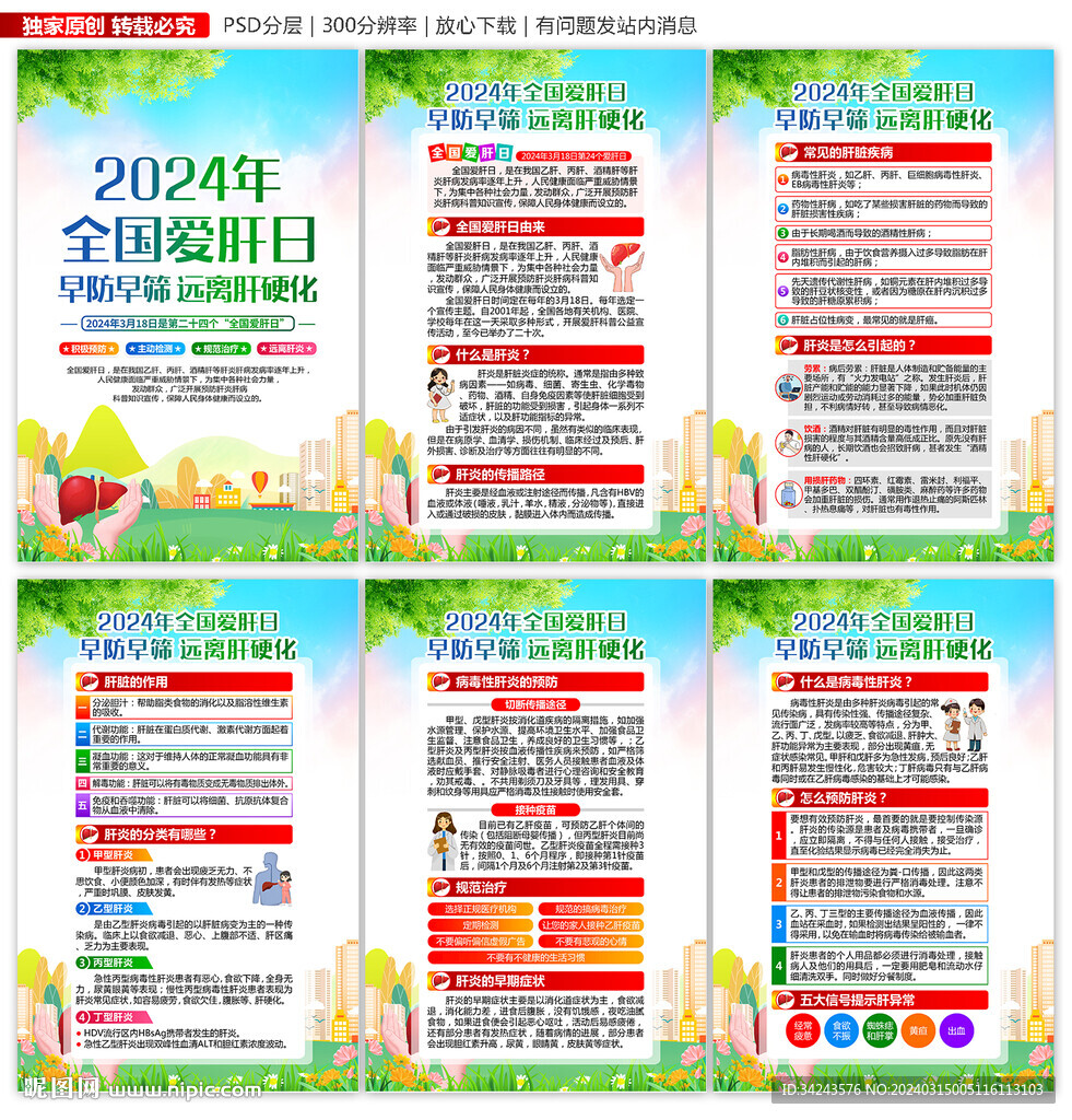 2024年全国爱肝日展板