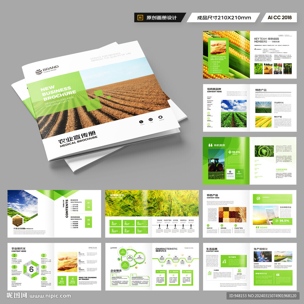 方形农业合作社画册