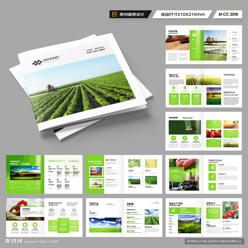 方形农产品画册