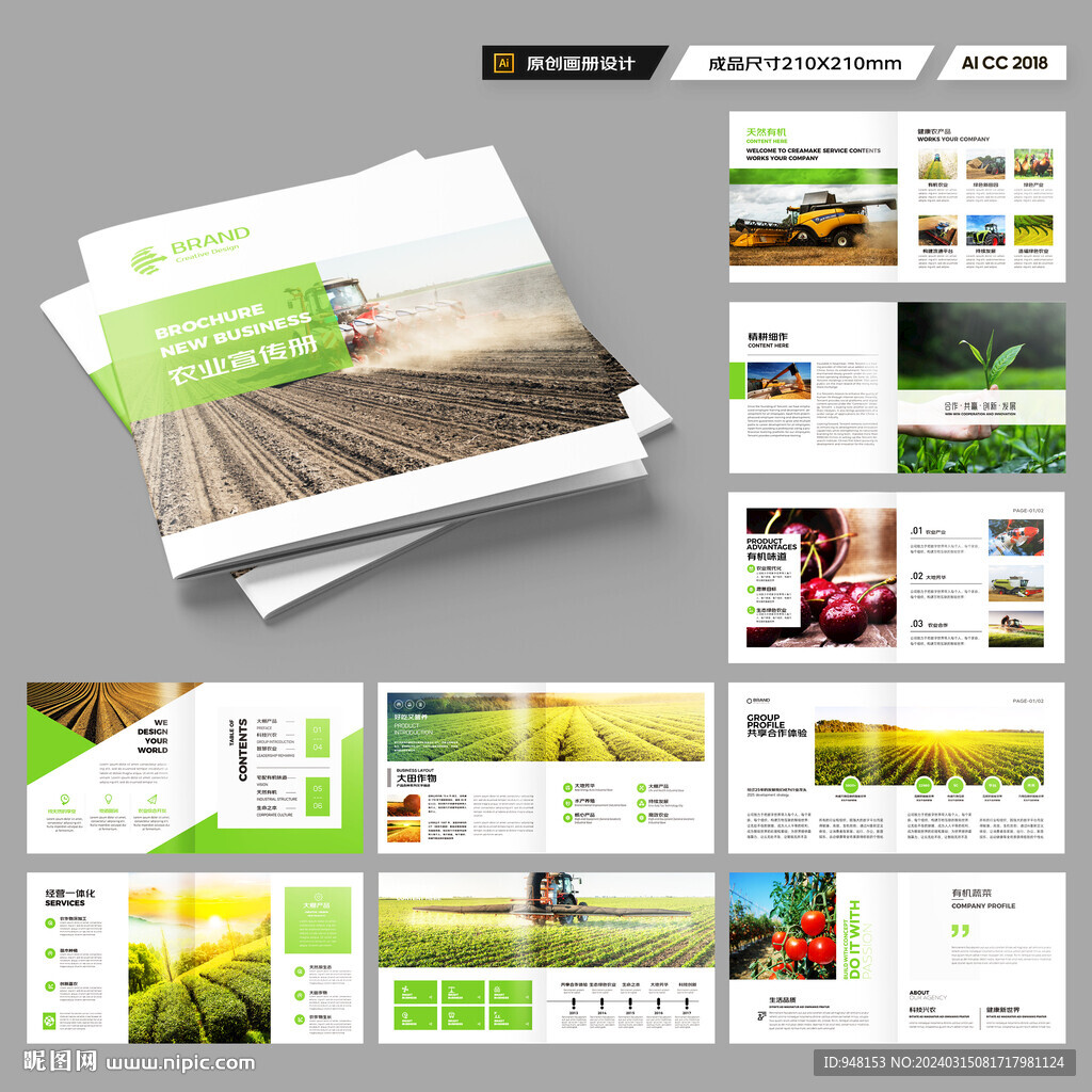 方形农业合作社画册