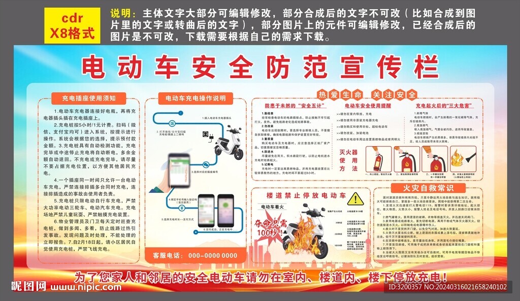 电动车安全防范宣传栏