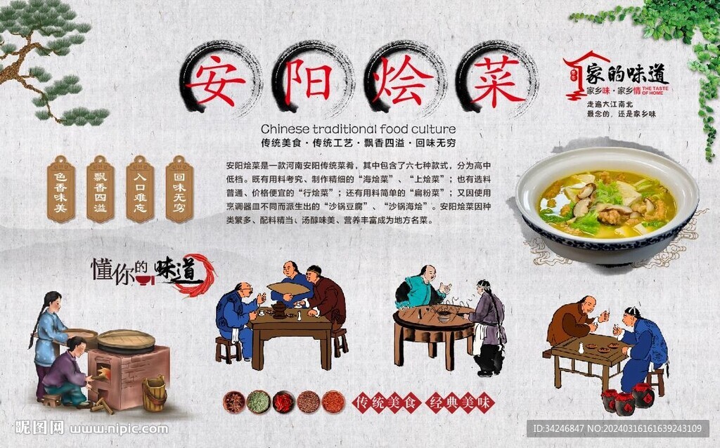 安阳烩菜背景墙