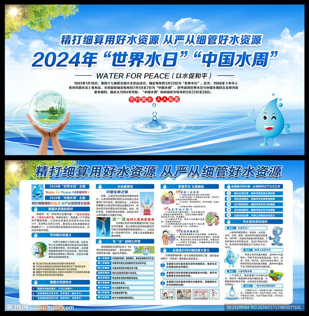 2024年中国水周宣传展板