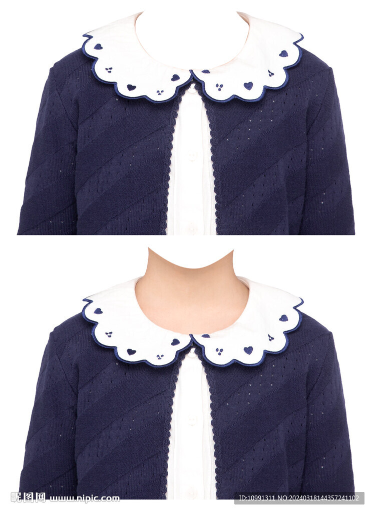 小女孩证件照衣服素材psd