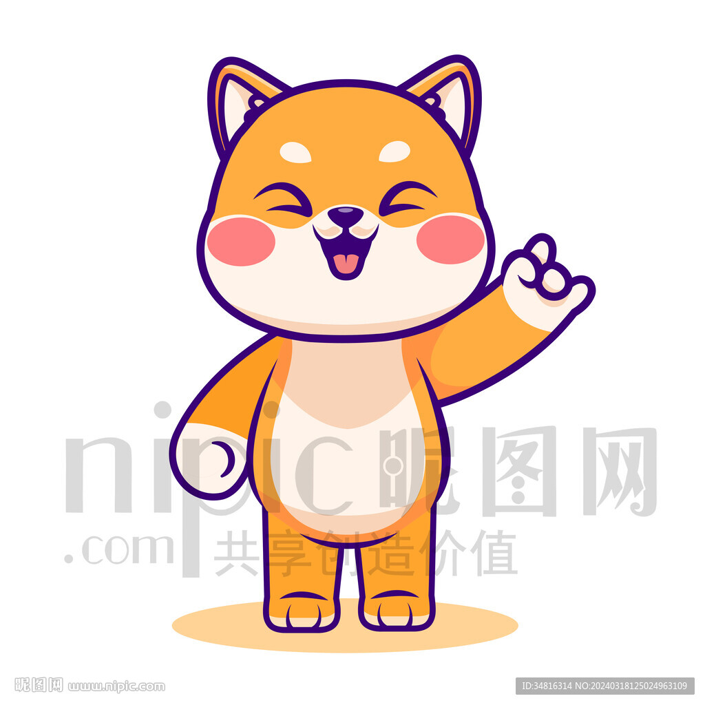 可爱卡通小狗