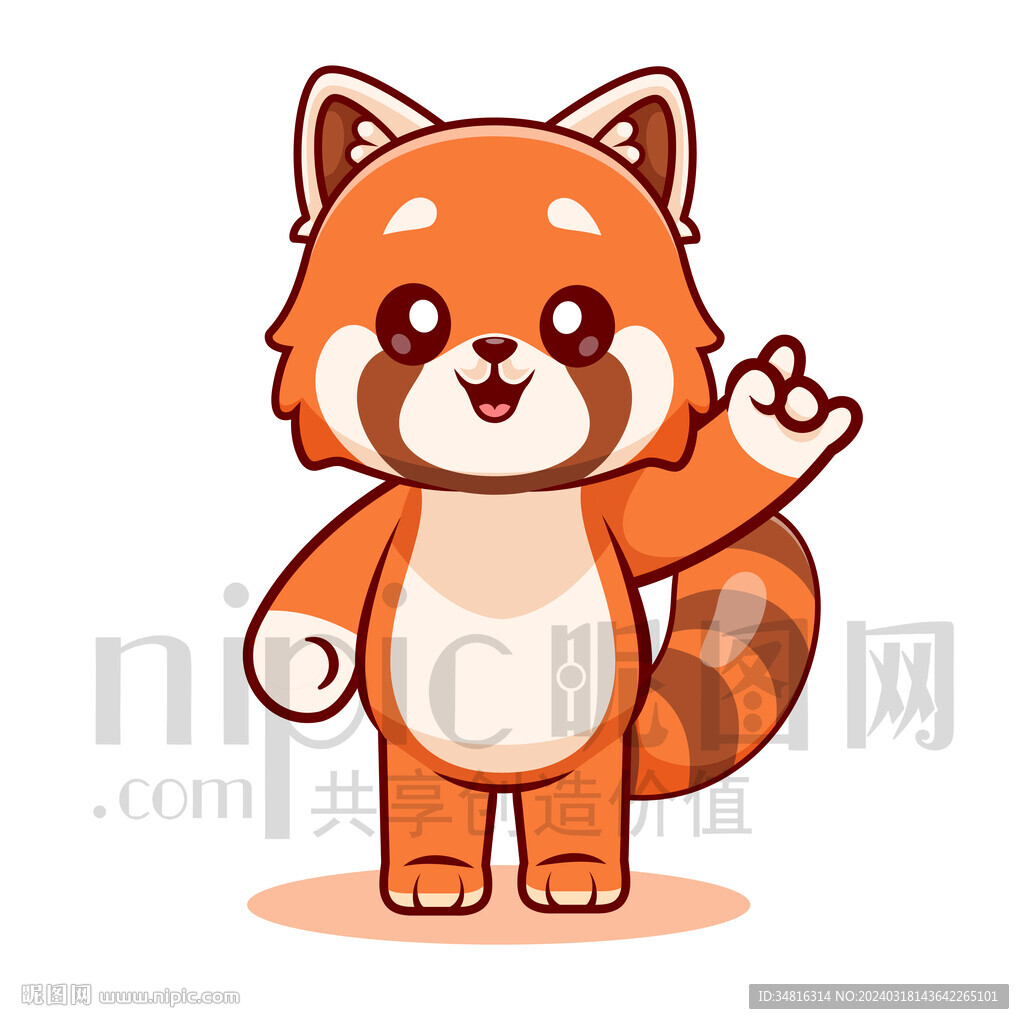 可爱卡通小浣熊