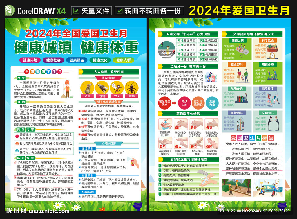 爱国卫生月宣传单