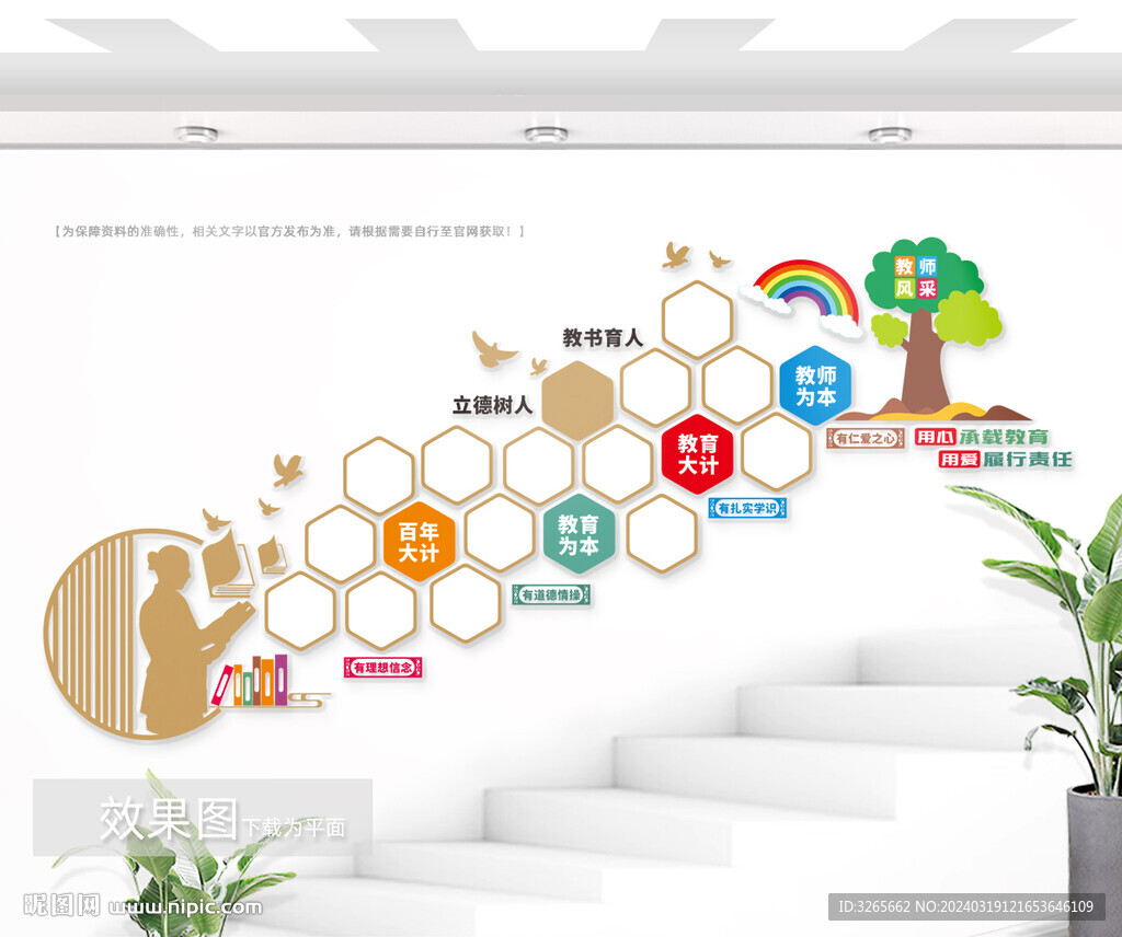 校园楼梯间照片墙