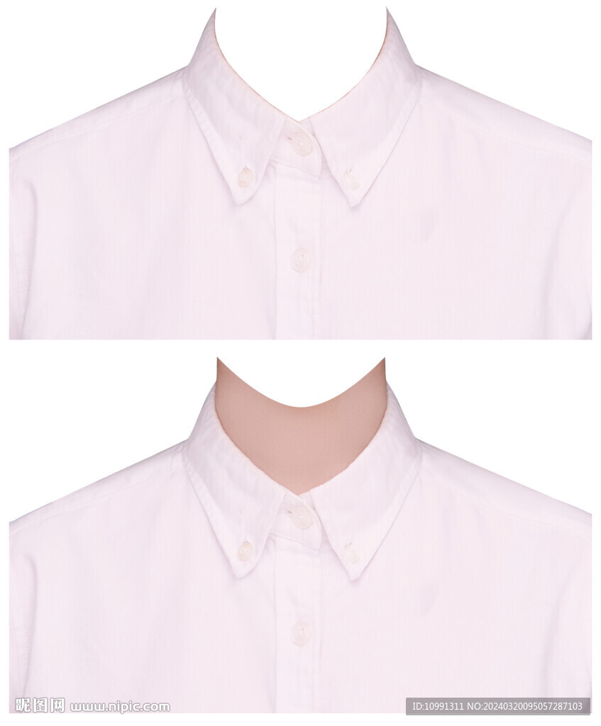 女人白色衬衫证件照衣服素材ps