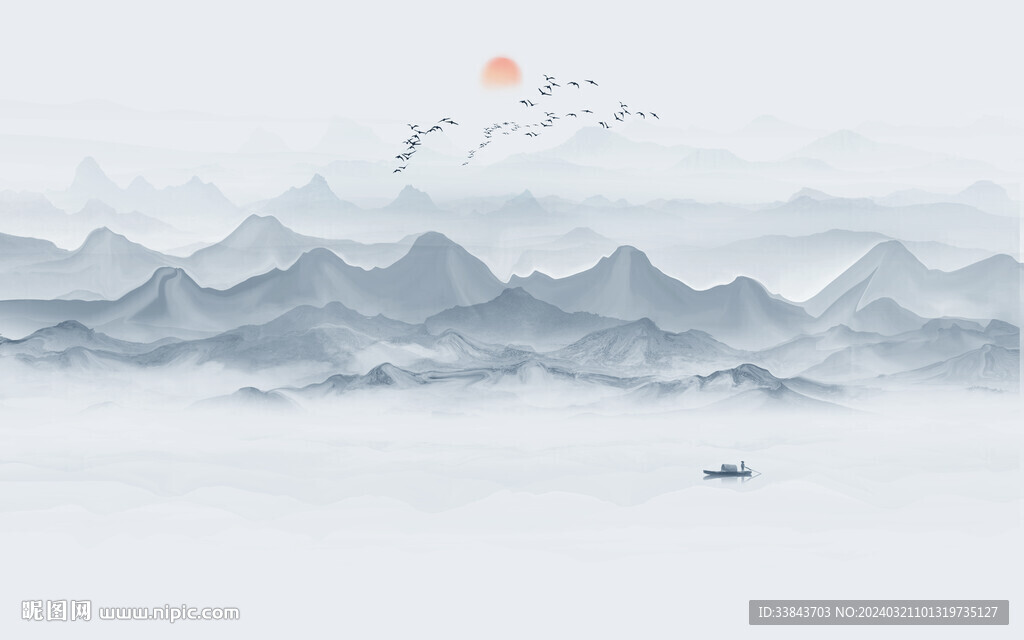 水墨山水风景画