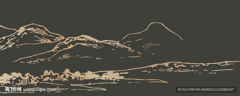 新中式壁纸壁画装饰画