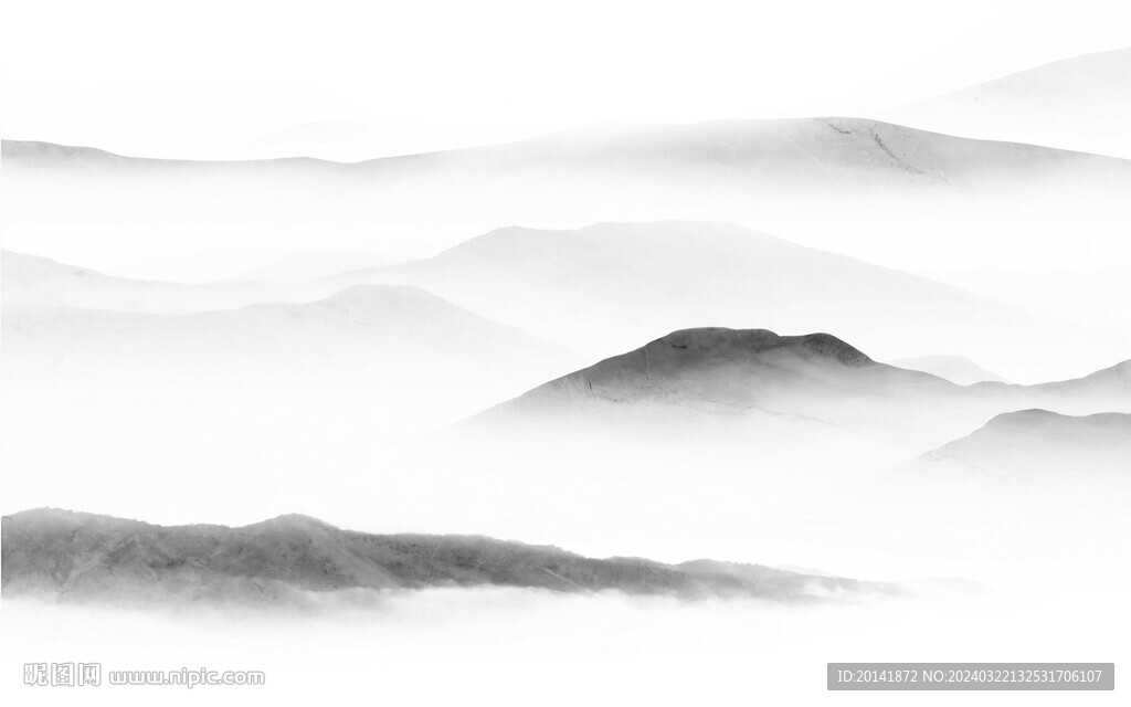 新中式水墨石纹山水背景