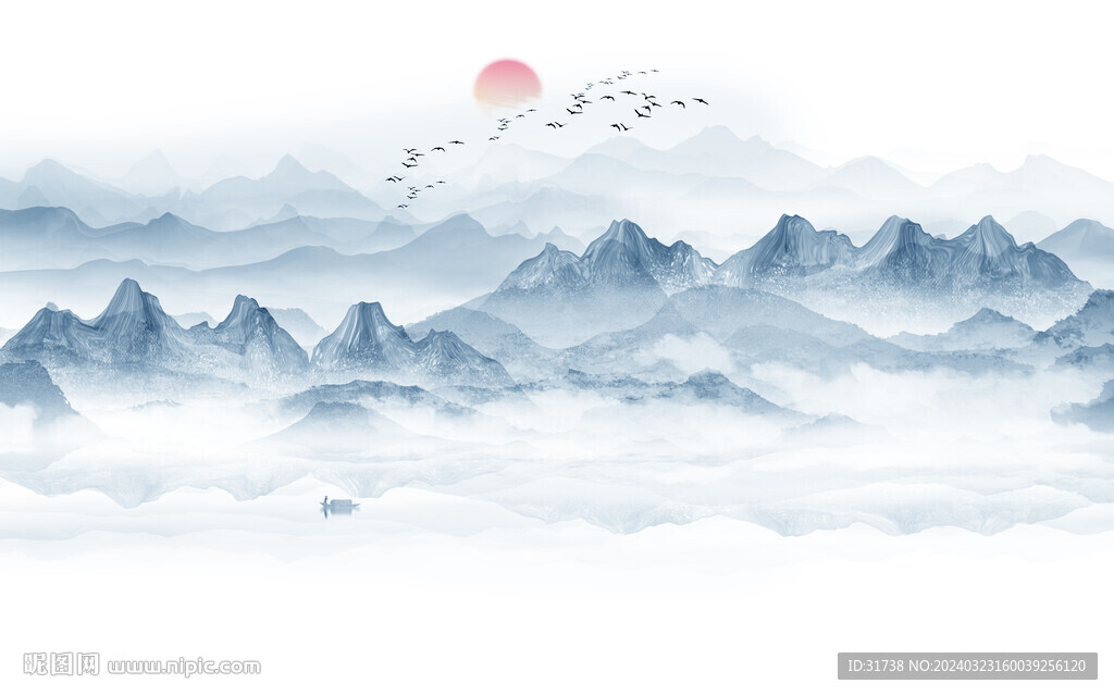 水墨山水画