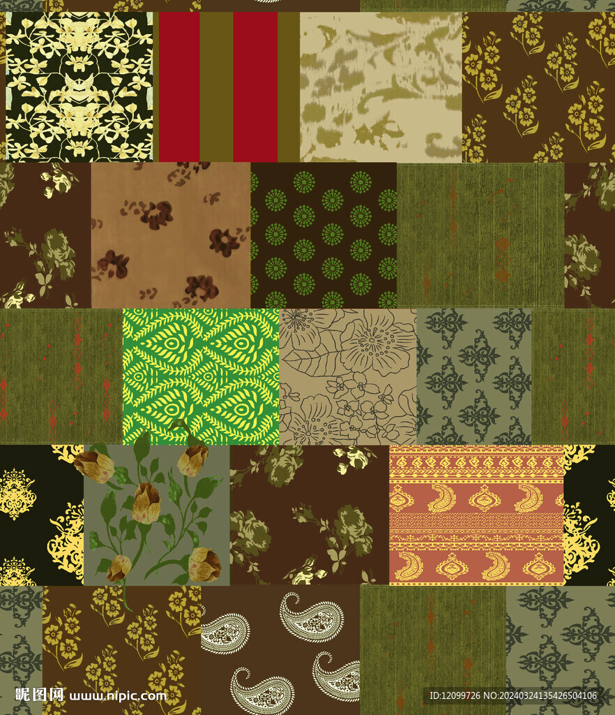 数码印花拼拼花