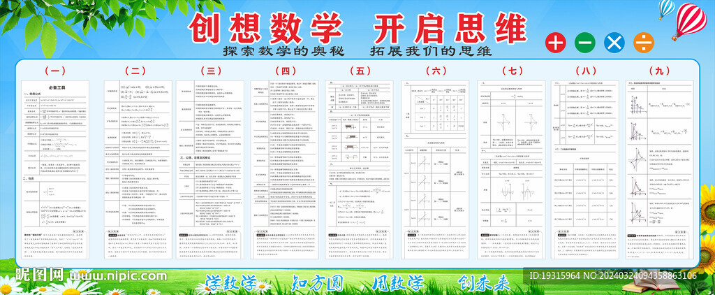 数学PVC展板