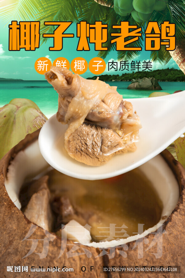 椰子炖老鸽