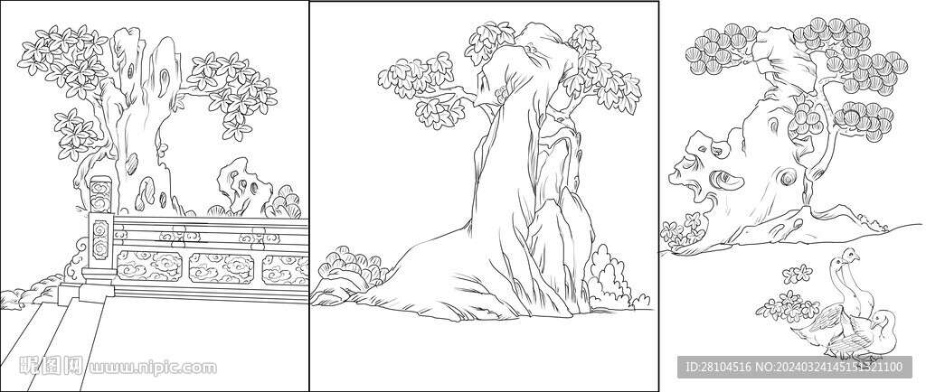 白描园林