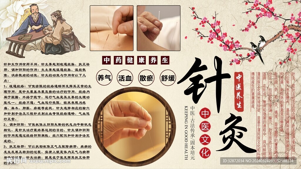 针灸背景墙