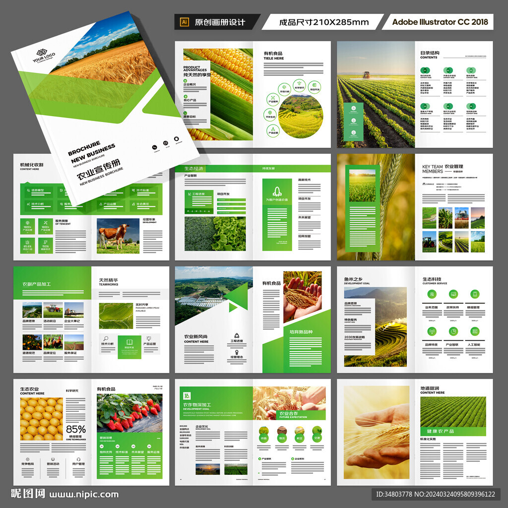 农业画册模板