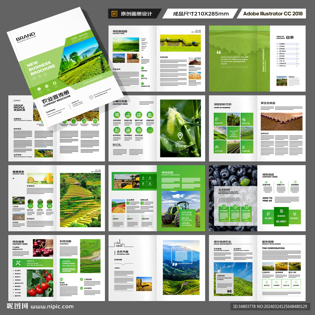 农业画册模板