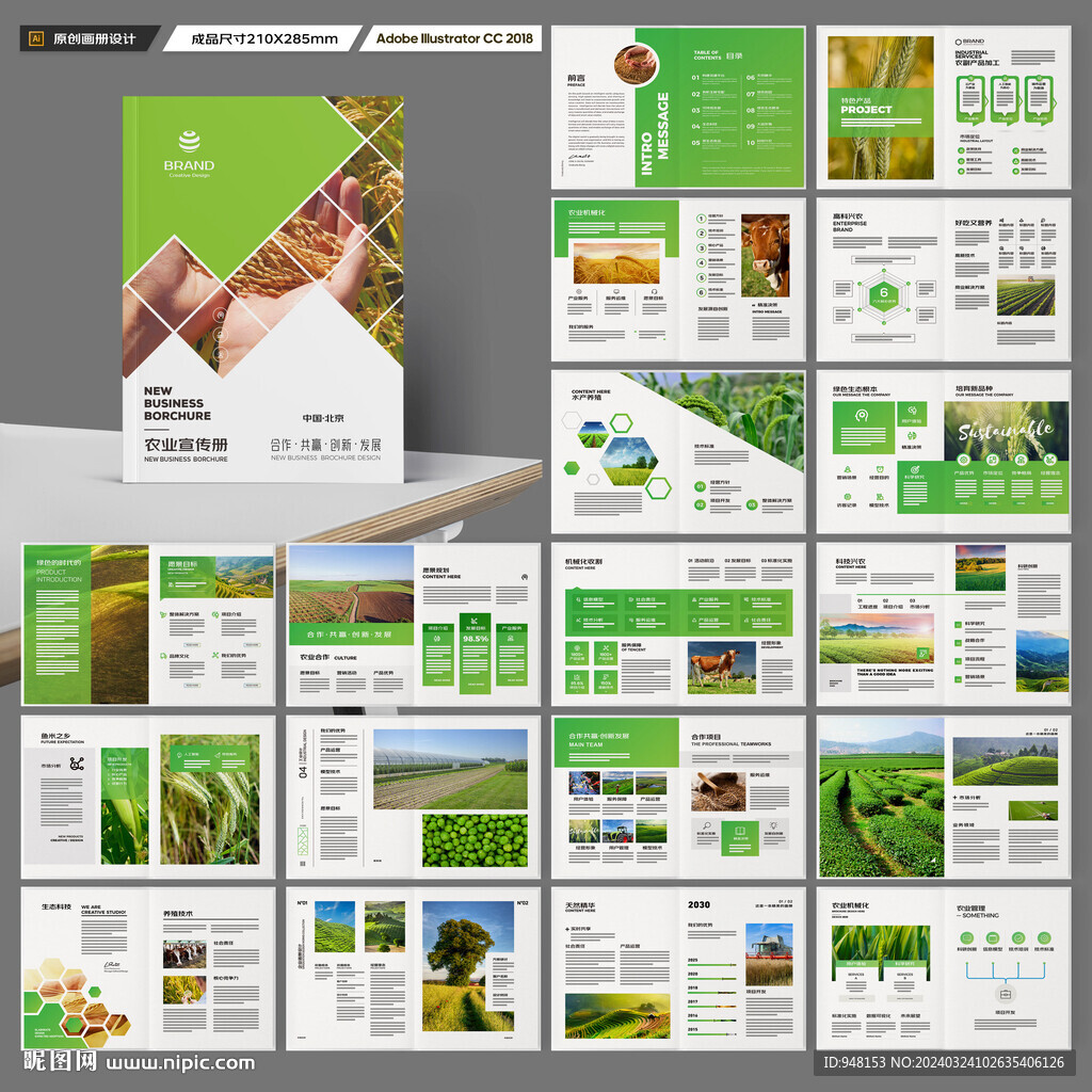 农业画册模板