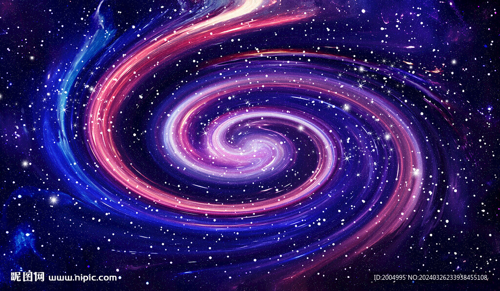 梦幻星空旋涡背景墙