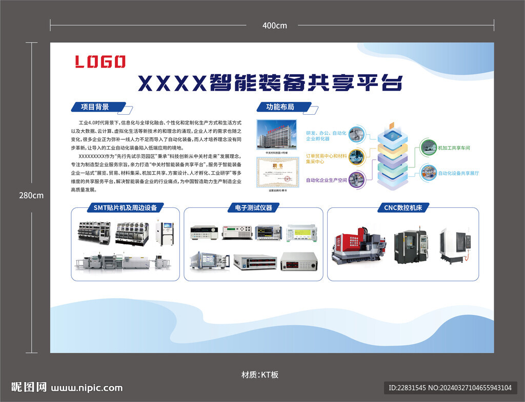工业厂房园区物业展板设计