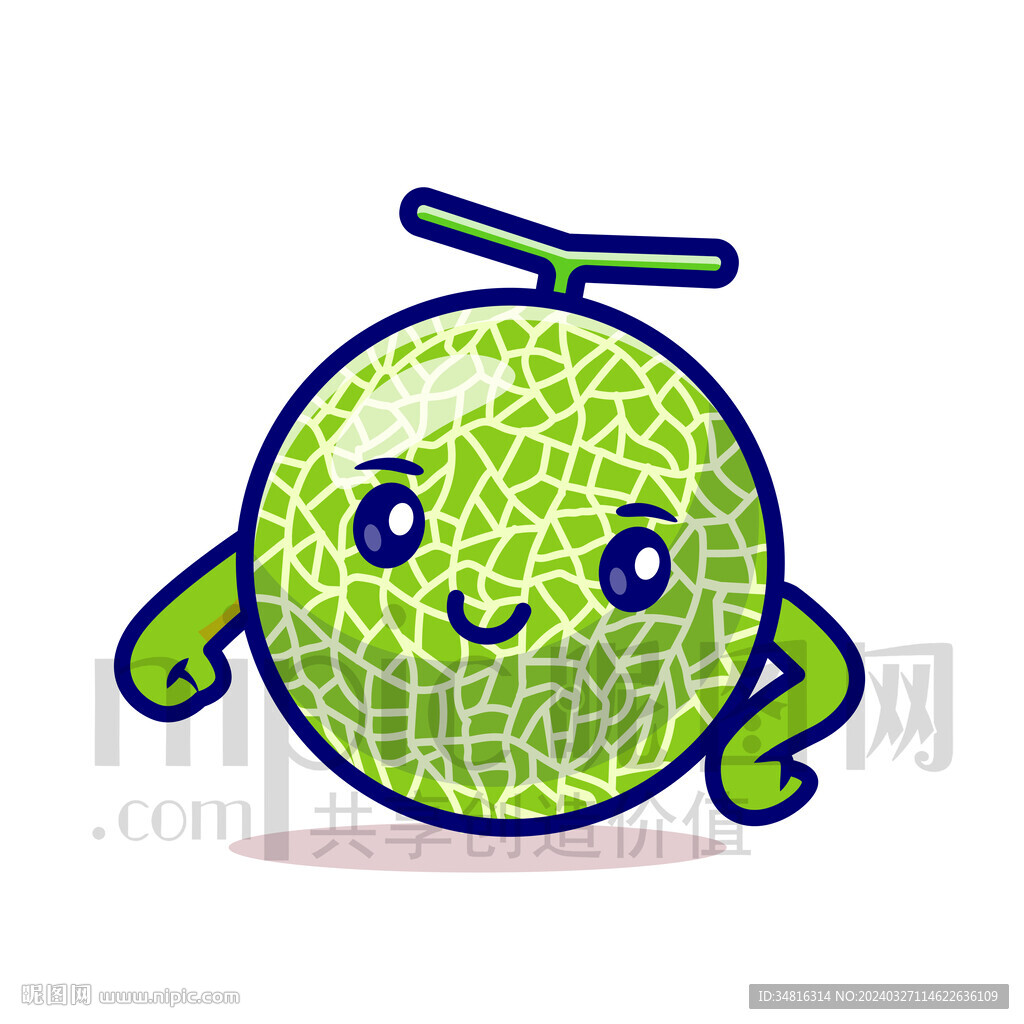 可爱卡通哈密瓜
