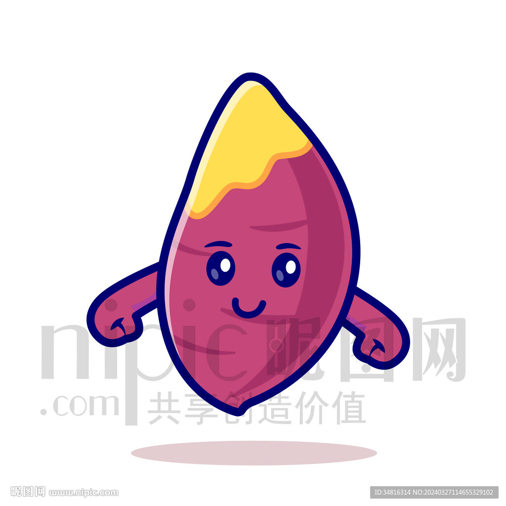 可爱卡通红薯苕