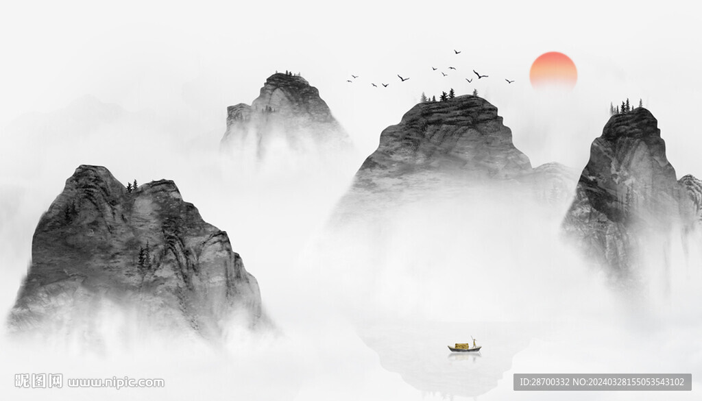 新中式山水画