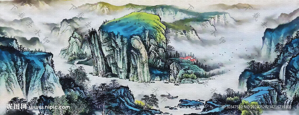 水墨山水画