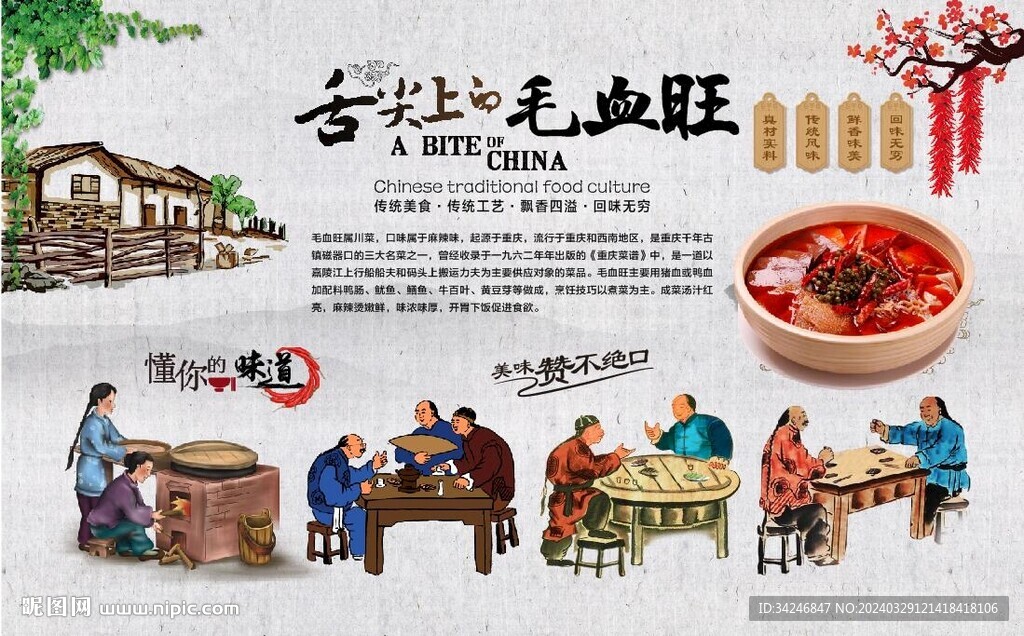 毛血旺背景墙