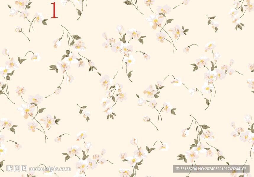 小碎花 数码印花