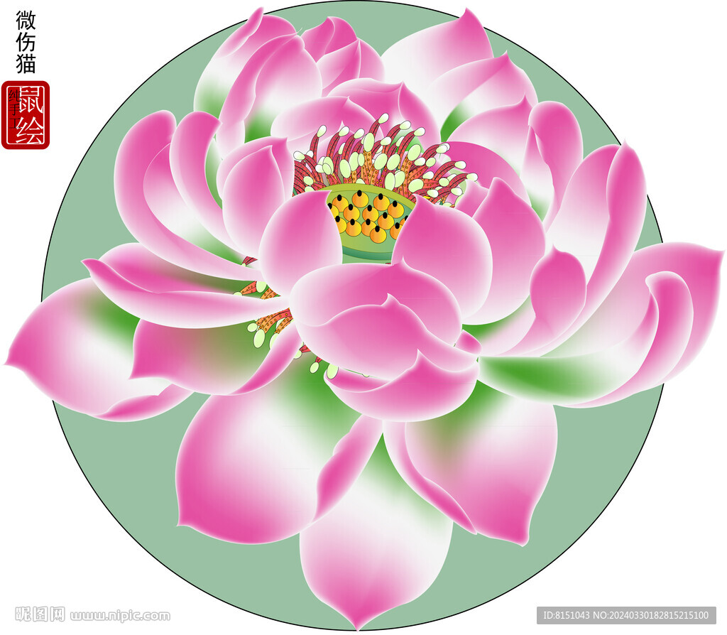 莲花矢量图