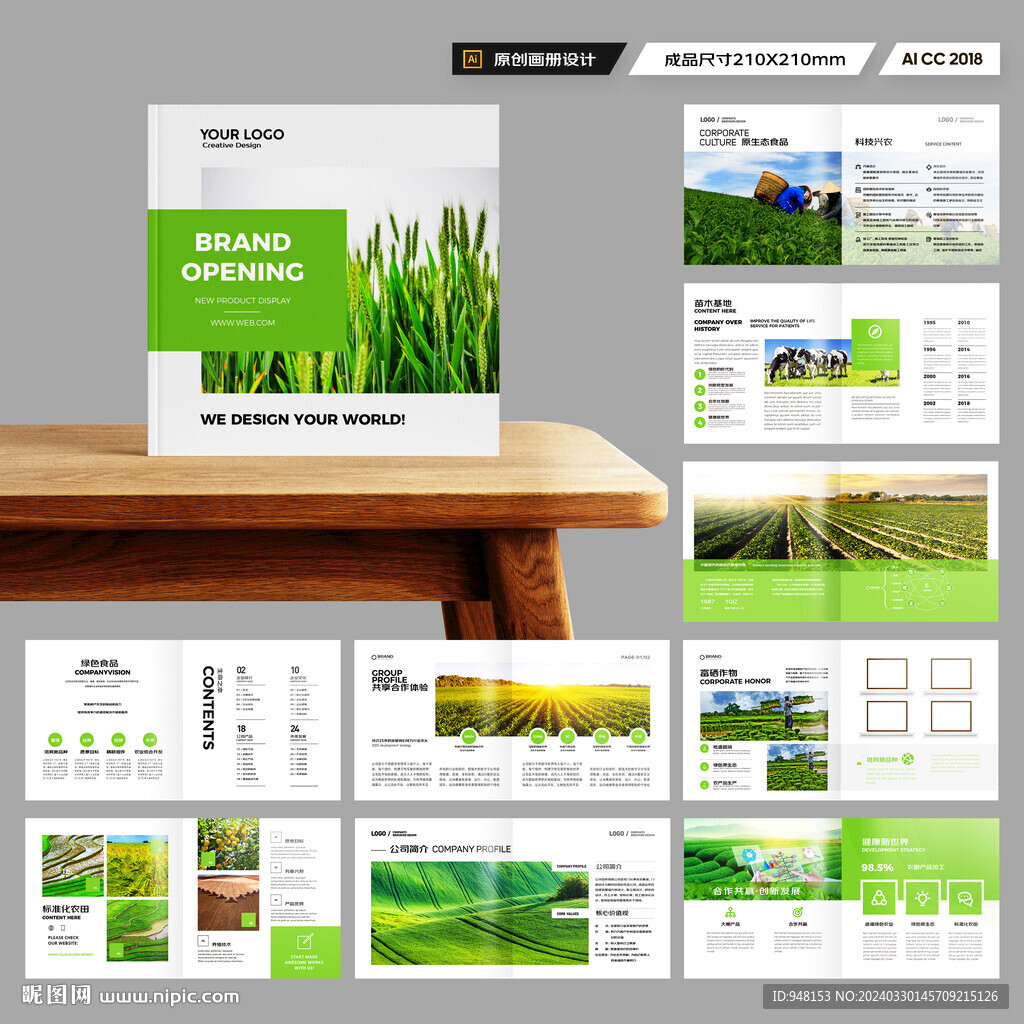 方形农业宣传册