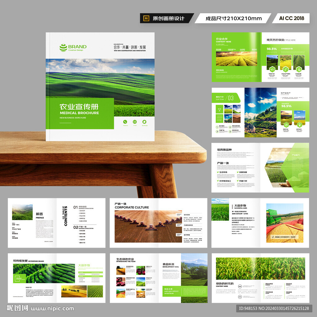 方形农业合作社画册