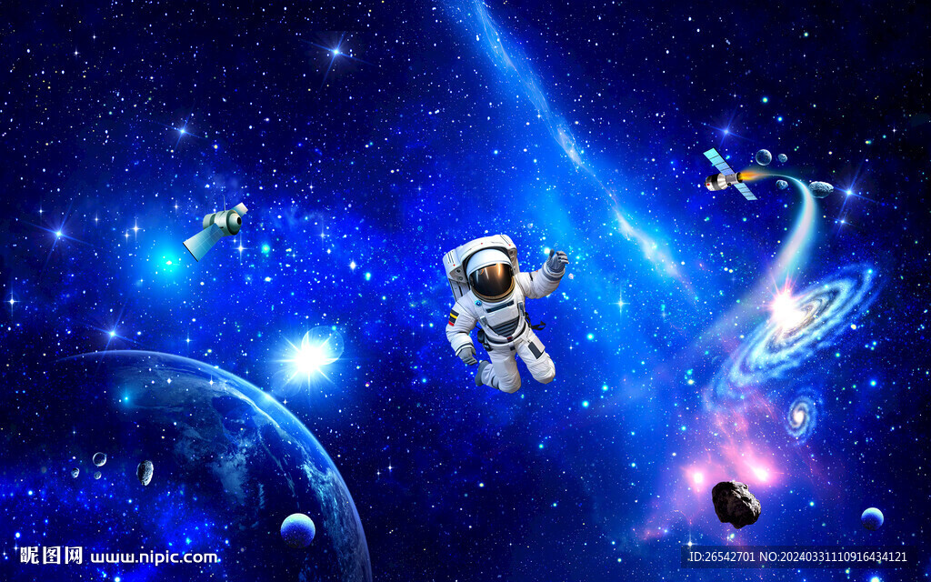 梦幻外太空星球宇宙银河星空
