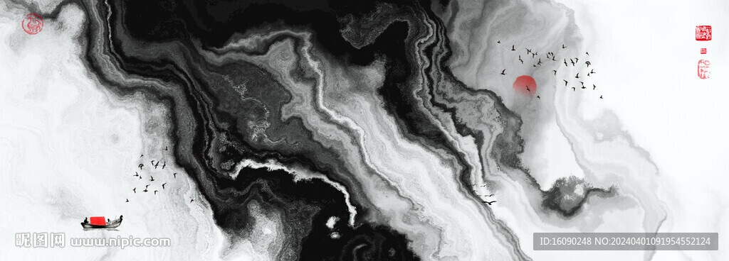 玄关水墨画