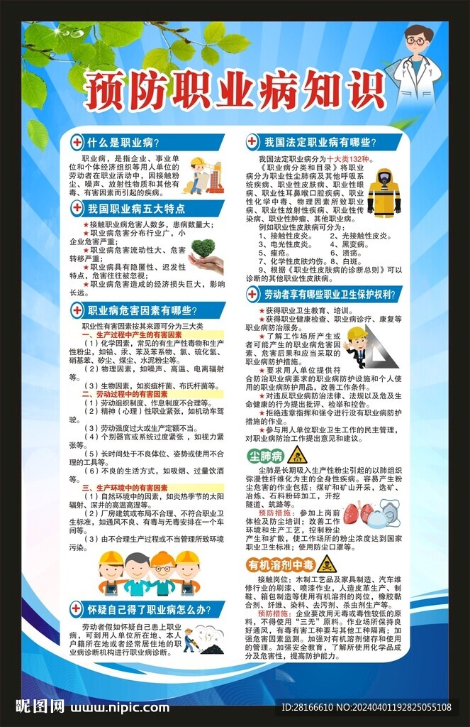 职业病防治法宣传周海报