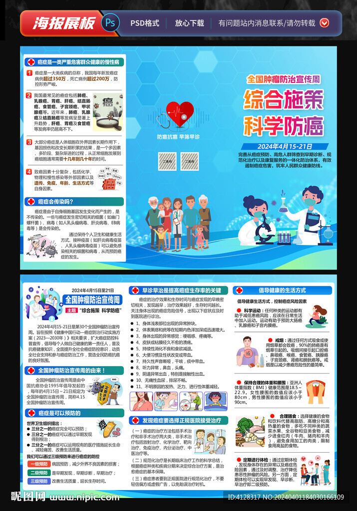 2024年全国肿瘤防治宣传单