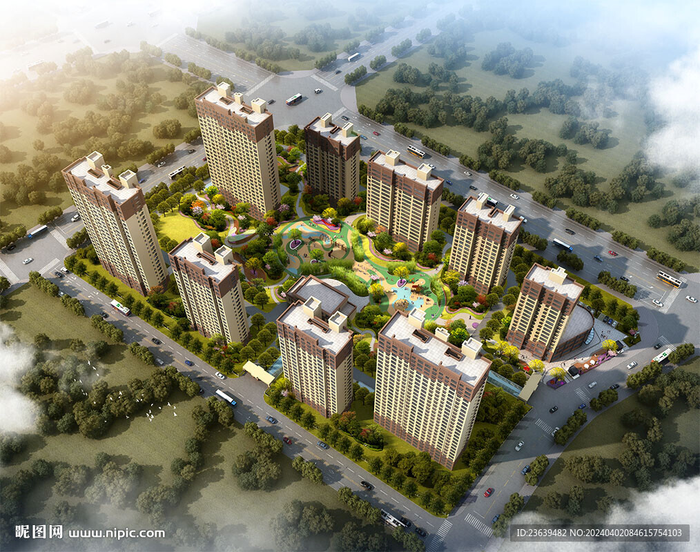 住宅设计鸟瞰效果图