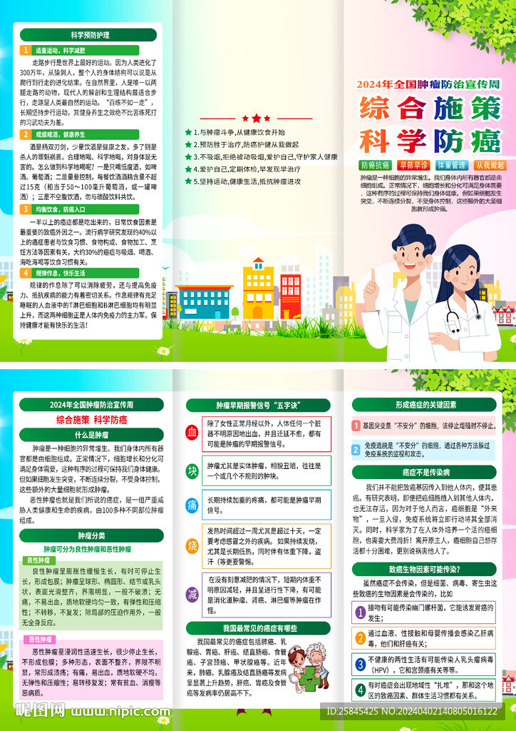 全国肿瘤防治宣传周折页